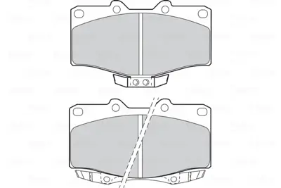 VALEO 670614 On Fren Balatası Toyota Hılux 1988-2000 Ln 106 4x4 2009-> Landcruıser 1996-> 