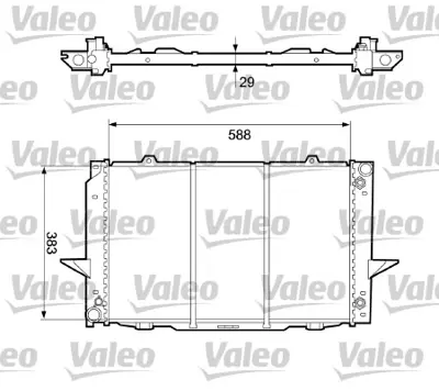 VALEO 732365 Motor Su Radyator Volvo 850 C70 I (873) 2.0 T 98>00  V70 I (875, 876) 2.0 98>00 