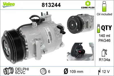 VALEO 813244 Klıma Kompresoru Opel Astra J 1.6 / 1.3 / 1.7 Cdtı 09> 