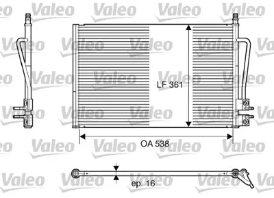 VALEO 817664 Klıma Radyatoru (Kondanser) Fıesta V Fusıon 02> (538×361×16) 