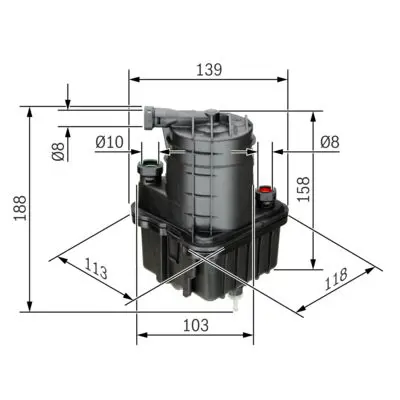 BOSCH 0450907015 Yakıt Fıltresı Clıo Iıı 1.5dcı (05 ) Modus 1.5dcı (04 ) 
