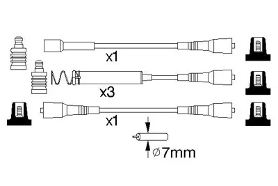 BOSCH 0986356850 Bujı Kablo Takımı Omega A Frontera A20se C20ne 86>94 
