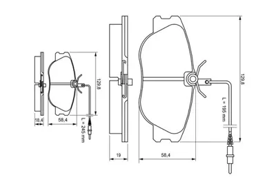 BOSCH 0986424033 On Fren Balatası Expert Scudo Jumpy P806 Evasıon (Fıslı) 2.0hdı 2.0 16v (00 06) 
