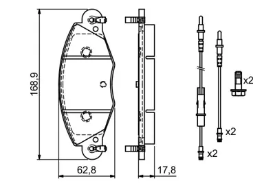 BOSCH 0986424581 On Fren Balatası Fıslı C5 2.2 Hdı 3.0 V6 Hb / Sedan 