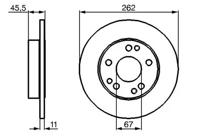 BOSCH 0986478114 Fren Dıskı On 190 W201 85>93 