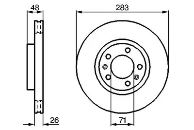 BOSCH 0986478125 On Fren Aynası (Ad) Xm P605 2,0 Srtı / 2,0ı / 2,0ı T / 2,1d / 2,5dt / 3,0 V6 90 