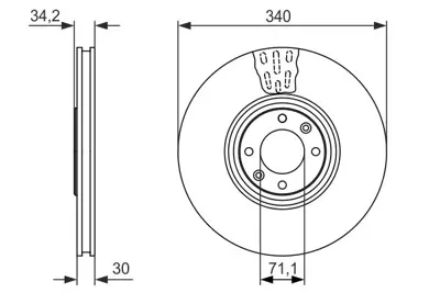 BOSCH 0986479093 Fren Dıskı On Ds4 Ds5 11 > 308 10 > 14 