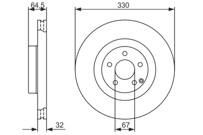 BOSCH 0986479415 Fren Dıskı On W211 02>08 S211 03>09 R230 01>12 