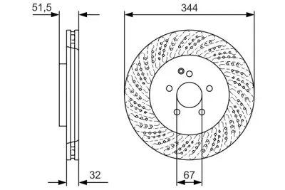 BOSCH 0986479D07 Fren Dıskı On Cls-Class X218 14>17 C218 14>17 
