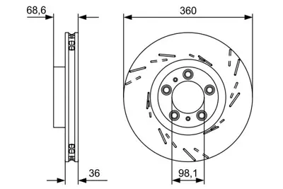 BOSCH 0986479D23 Fren Aynası On Sag Panamera 3.0 3.6 4.8 10>13 