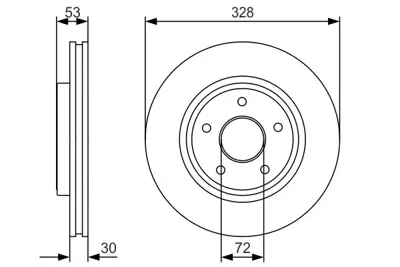 BOSCH 0986479R48 On Fren Dıskı Jeep Commander Grand Cherokee Iıı 