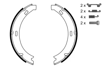 BOSCH 0986487582 Fren Balatası Arka (Park Frenı Pabucu) W203 02>07 S203 02>07 Cl203 02>08 C209 02>09 A209 03>10 R171  