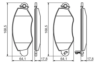 BOSCH 0986494037 On Fren Balatası Transıt V184 01>07 > (Gdb1461) 