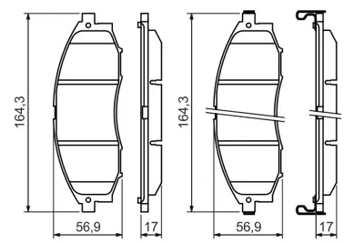 BOSCH 0986494152 Fren Balatası On Navara 05>08 Pathfınder 97>04 Pıck Up D23 Skystar 02>05 Yd25 