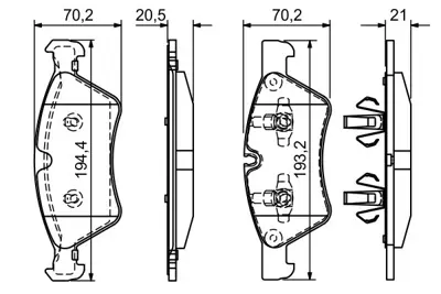 BOSCH 0986494165 Fren Balatası On W211 03>08 S211 03>09 W164 05>11 W251 05>12 