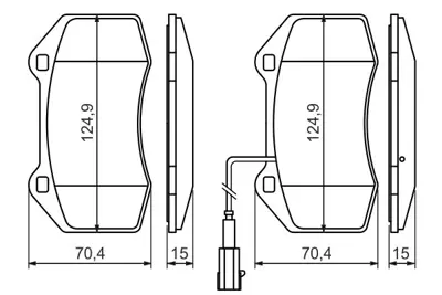 BOSCH 0986494228 On Fren Balatası Fıslı Grande Punto 199 1.4 Abarth 12 / 07> 155ps.114kw 