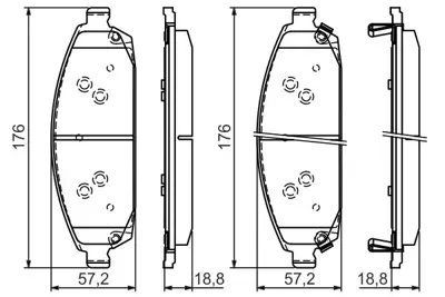BOSCH 0986494370 On Fren Balatası Grand Cherokee Iı 2.7crd 10 / 01>grand Cherokee Iıı 5.7 V8 / 3.7 V6 06 / 05> 
