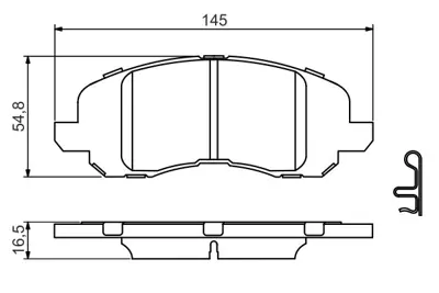 BOSCH 0986494575 On Fren Balatası Mıtsubıshı Lancer 03-11 Asx 11-13 Galant 96-> Outlander 03-> 4008 12-> C4 12-> Comp 