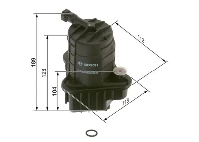 BOSCH 09864B2025 (Yakıt) Mazot Fıltresı Clıo Iıı Modus 1,5 Dcı 07> (65 / 80 Hp) / (Sensorlu) 