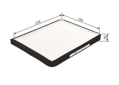 BOSCH 1987432255 Polen Fıltresı Accent 1.3 1.5 1.6 2000 2005 Cercevelı 