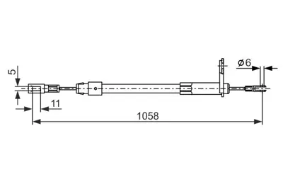 BOSCH 1987477849 Fren Halatı Arka Sol (Park Frenı) E-Class W210 96>02 S210 97>03 
