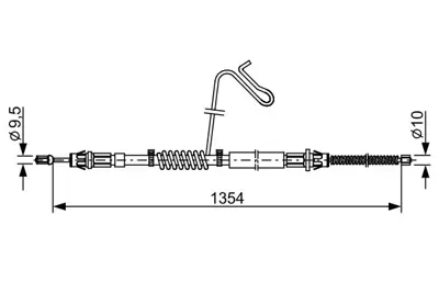 BOSCH 1987482711 El Fren Telı Sag Arka Transıt V184 (1987482135) 1352mm 01>06 