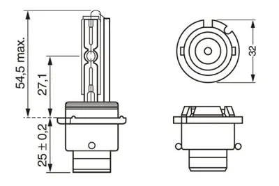 BOSCH 1987302910 Ampul - Xenon White Hıd - D2s - 35 W - P32d-2 