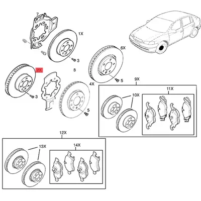 BOSCH 0986479R76 Ön Fren Diski 569059, 9117677, 95526647