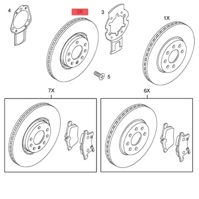 BOSCH 0986478883 Ön Fren Diski 569060, 569066, 9117678, 93197592, 95526655