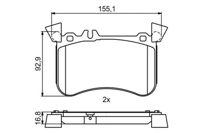 VALEO 670552 Fren Balatası On 4-Matic X156 15> W176 14>18 C117 15>19 