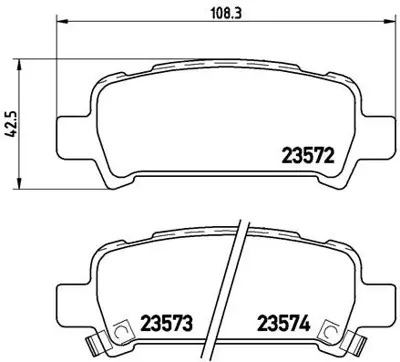 VALEO 670895 Arka Fren Balatası Subaru Forester 2.0 97-02 Impreza 98-05 Legacy 98-03 Outback 00-03 