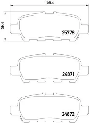 VALEO 671331 Arka Fren Balatası Juke 1,6,1,6 Dıg T,1,6 Dıg T 4x4,1,5 Dcı (06 / 2010 ) Cube (Z12) 1,6 16v,1,5 Dcı  