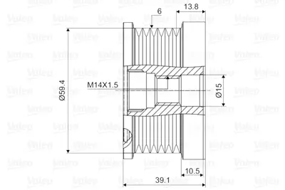 VALEO 588076 Alternator Kasnagı Gergı (Rulmanı) Accent Era Getz Matrıx 1,5crdı 02> (6 Kanal) 