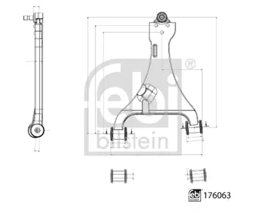 FEBI BILSTEIN 176063 Salıncak On Ust Sag Land Rover Dıscovery Iv Range Rover Sport I 