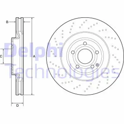 DELPHI BG9192C Fren Dıskı On Cls-Class X218 14>17 C218 14>17 