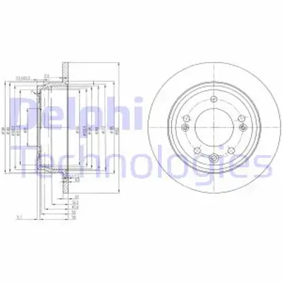 DELPHI BG4082C Arka Fren Aynası Dıskı Hyundaı I30 07 12 Ix35 10> Ceed 06> Sportage 10> 262 Mm (Çiftli Paket) - Boya 
