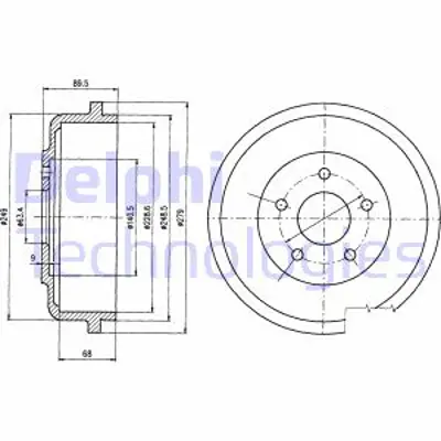 DELPHI BF488 Arka Fren Kampanası Connect 1,8tdcı 02>13 
