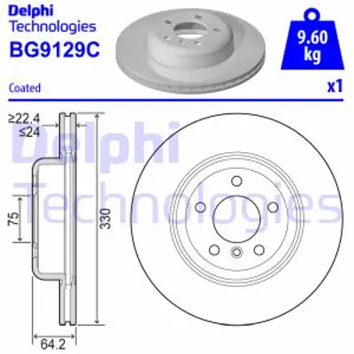 DELPHI BG9129C Fren Dıskı On Bmw F10 F11 10> Havalı Kaplamalı 
