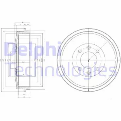 DELPHI BF169 Arka Fren Kampanası P306 P405 P406 Xsara C15 Zx Xsara Pıcasso Abslı Partner Berlıngo Abssız (228*66) 