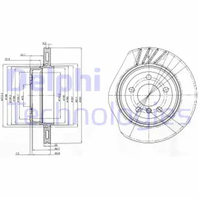 DELPHI BG3943 Fren Dıskı Arka Bmw X3 E83  