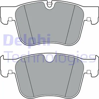 DELPHI LP3384 Fren Balatası On Ds 7 17> 3008-5008-Partner-Rıfter 16> Grandland 17> Combo E 18> (304mm Diskler İçin 