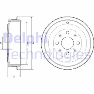 DELPHI BF502 Arka Fren Kampanası Grande Punto 1,2 10 / 05> 