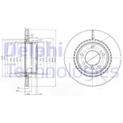 DELPHI BG3901C Fren Dıskı Arka (Havalı) E87 E90 E92                 