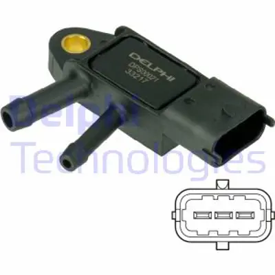 DELPHI DPS00021 Dpf Sensor Volvo C30 10>15 C70 10>13 S40 Iı 10>12 S60 Iı 10>14 S80 Iı 10> V50 10>12 