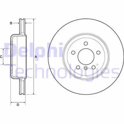 DELPHI BG9130C Fren Dıskı Arka Bmw F10 F12 F01 F02 