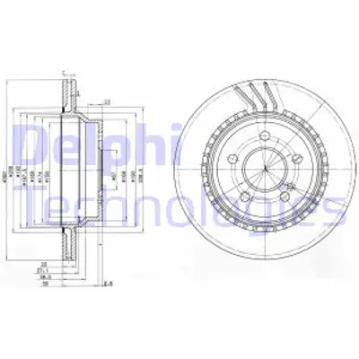DELPHI BG3758 Fren Dıskı Arka X204 09>15 W211 02>08 C219 04>10 C218 14>17 W212 09>15 S212 09>13 