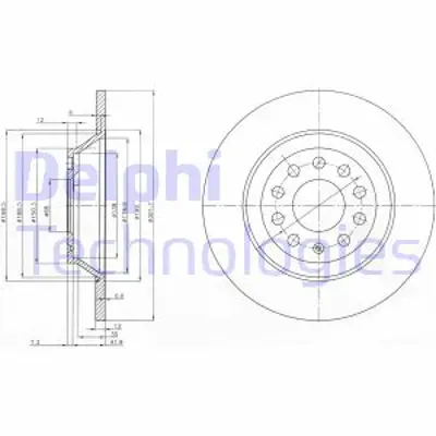DELPHI BG3956C Arka Fren Aynası A6 2,0/2,4/2,7/3,0/3,0 Quattro 05> 
