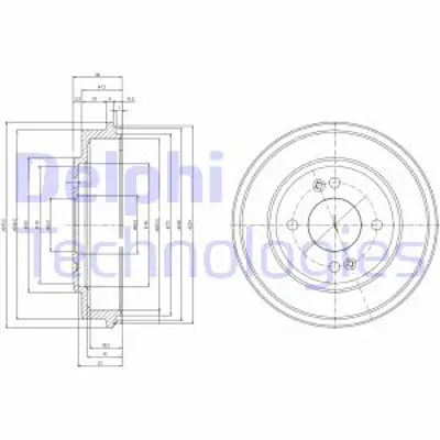 DELPHI BF517 Arka Fren Kampanası Getz Dızel 2003> 
