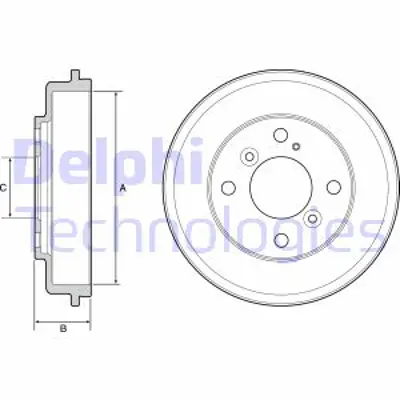 DELPHI BF525 Arka Fren Kampanası Fıesta Vı 08>12 