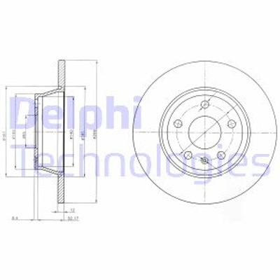 DELPHI BG4089 Fren Aynası Arka (286x12mm) Tt 07>14 